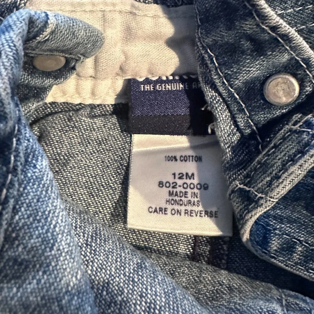 Baby OshKosh The Genuine Article 12 Month Medium Wash Denim Overalls